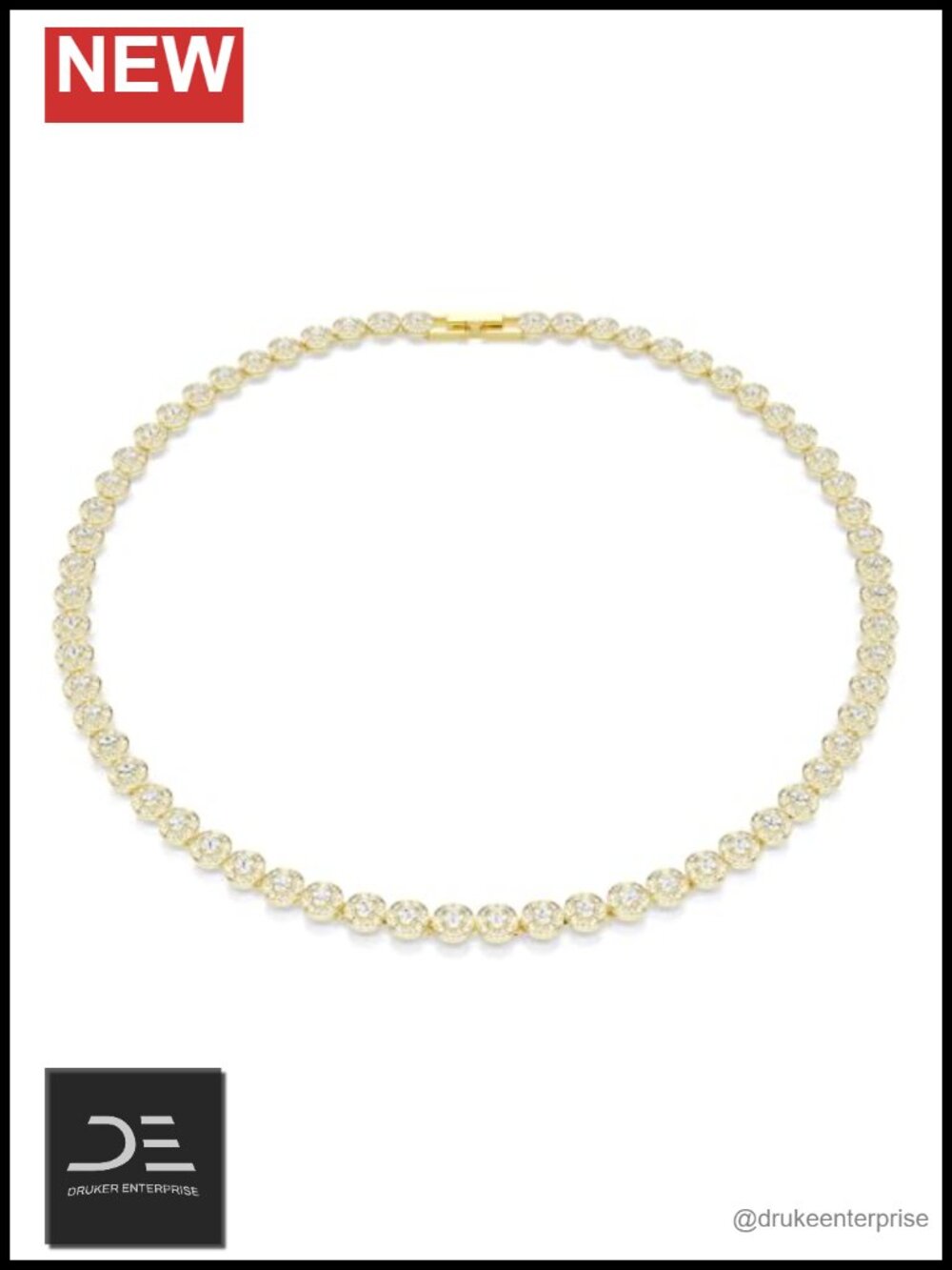 Swarovski Una Angelic Crystal Pendant Necklace Gold-tone Plated Adjustable